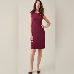 Kasper Burgundy Sleeveless Dress